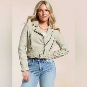 Women's Cream Biker Jacket